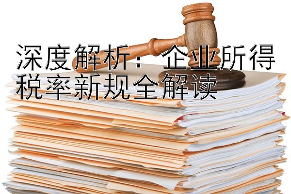 深度解析：企业所得税率新规全解读