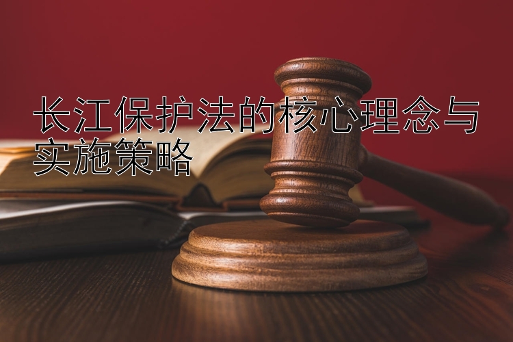 长江保护法的核心理念与实施策略