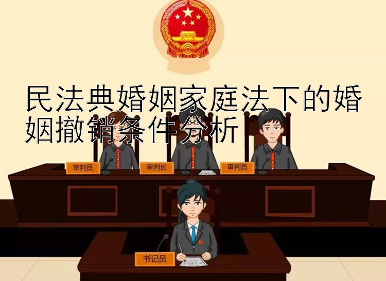 民法典婚姻家庭法下的婚姻撤销条件分析