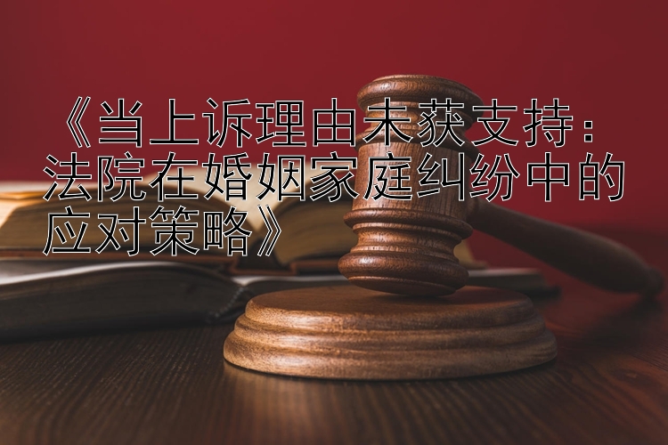 《当上诉理由未获支持：法院在婚姻家庭纠纷中的应对策略》