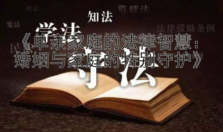 《单亲家庭的法律智慧：婚姻与家庭的特别守护》