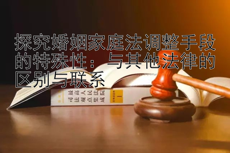 探究婚姻家庭法调整手段的特殊性：与其他法律的区别与联系