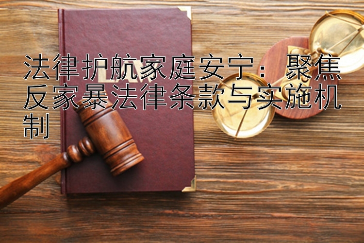 法律护航家庭安宁：聚焦反家暴法律条款与实施机制