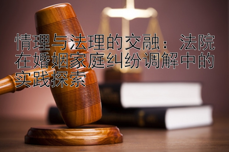 情理与法理的交融：法院在婚姻家庭纠纷调解中的实践探索