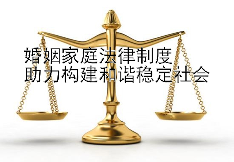 婚姻家庭法律制度  
助力构建和谐稳定社会