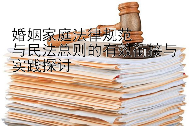 婚姻家庭法律规范  
与民法总则的有效衔接与实践探讨