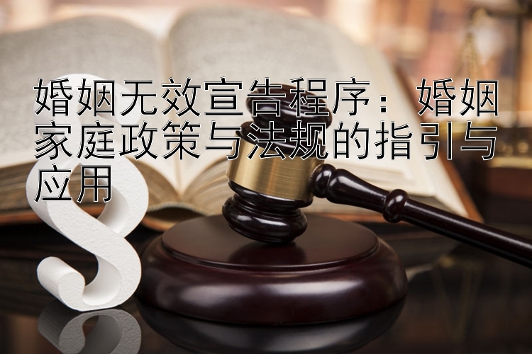 婚姻无效宣告程序：婚姻家庭政策与法规的指引与应用