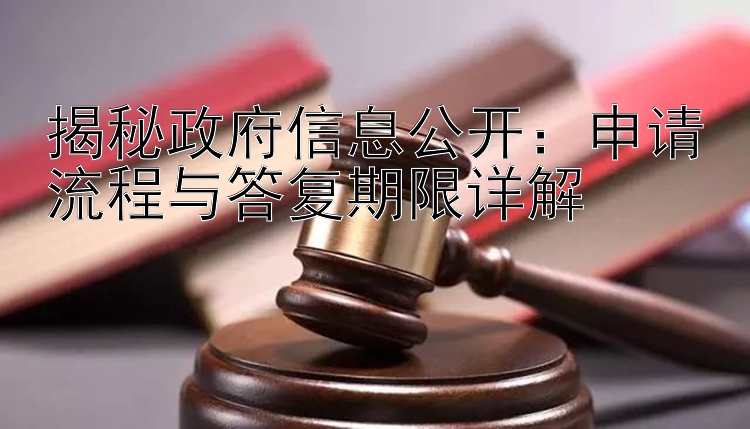 揭秘政府信息公开：申请流程与答复期限详解